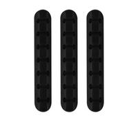 3 Pièces Organisateur de Câbles Noir en Silicone de Bureau | Gestion des Cordons de Charge, Distingue les Fils, Ne Tombe Pas Facilement, Usage Maison et Bureau