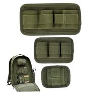 3 pièces Organisateur de Sac à Dos insérer Pochette de Chasse Panneau modulaire à Crochets et Boucles avec Pochettes élastiques pour équipement EDC, Magazines, Outils, Vert armée