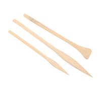 3 Pièces Outil de Façonnage Taille pour Poterie en Bambou Khaki | Débutants, Atelier et Salle de Classe, Précision pour Lignes D’épaule et Joints de Poignée