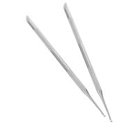 3 Pièces Outil de Manucure en Métal à Double Tête, Argenté | Embout Biseauté et Boucle Ronde, Finition Poli, Usage Maison ou Salon, Enlève la Peau Morte avec Précision