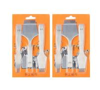 3 pièces outil de perforation de griffes en cuir, perforatrice de trou rond, avec 2/5 / 10 dents ensemble d ' outils de couture en acier inoxydable outil de couture de laçage trou de cuirs