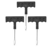 3 Pièces Outil de Réparation Pneus Tubeless Voiture, Métal Noir | Réparation Rapide de Crevaison, Usage Personnel, Pneus sans Chambre à Air, pour Cyclistes et Bricoleurs