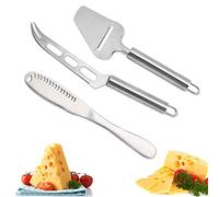 3 Pièces Outils à Fromage, Ensemble de Couteaux à Fromage en Acier Inoxydable, Spatule pour Fourchette à Fromage, Ensemble de Couteaux à Fromage, pour Fromage, Pain, Gateaux et Beurre