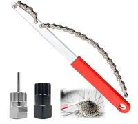 3 Pièces Outils Réparation Chaîne Vélo pour Cassette Vitesses 6 7 8 9 10 11, Kit Outils Démontage Fouet Pignon, Outil Couronne Démonte Cassette Vélo Professionnel, Extracteur Pédalier Manivelle
