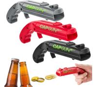 3 Pièces Ouvre-bouteille, Ouvre Bouteille de Pistolet, Cap Gun Ouvre-Bouteilles de Bière, Pistolet Décapsuleur de Tireur de Lanceur, Décapsuleurs à Capuchon pour Bar Fête et Cadeau, 13 x 5 cm-
