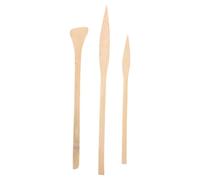 3 Pièces Pagaie de Modelage en Bambou, Sculpture et Façonnage manuel | Prévient les Glissements et Déformations, Finition Précise des Raccords, Adaptée aux Ateliers de Poterie et Salles de Classe