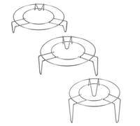 3 Pièces Panier Vapeur en Acier Inoxydable à Trois Pieds | Soudures Renforcées, Base Surélevée, Circulation D’air pour Refroidir, Nettoyage Facile Cuisine