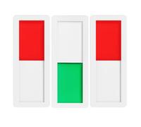 3 Pièces Panneau D’état Occupé en Acrylique Blanc à Glissière | Autocollant, Code Couleur Rouge et Vert, Lecture Rapide, pour Bureaux, Hôtels, Salles D’examen