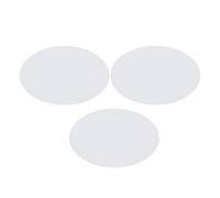 3 Pièces Panneau de Peinture Acrylique Ovale en Coton Blanc 11, 8