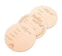 3 Pièces panneau en bois naissance bébé signe d'annonce de nouveau-né pour l'hôpital enseigne nominative pour crèche première panneau de nom en bois signe de bienvenue bébé Khaki WATIIFUFU