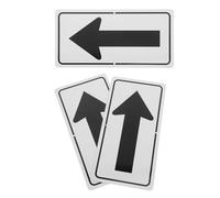 3 Pièces Panneau Fléché Directionnel Réfléchissant en Aluminium | Signalétique Routière Résistante aux Intempéries, Visibilité Nocturne Élevée, Usage Urbain et Rural