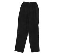 3 Pièces Pantalon de Chef Noir Respirant, Taille M, Cordon Ajustable | Mélange 65 % Polyester et 35 % Coton, Ceinture Élastique, Braguette Zippée, Deux Compartiments Arrière, Lavage Machine