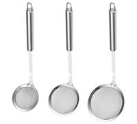 3 Pièces Passoire à Huile, Cuillère Écumoire, Cuillere Ecumoire Inox, Tamis Passoire Fine, Pour Filtration des Pâtes, de la Farine, du Thé, du Café, 3 Taille
