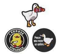 3 pièces patchs de canard de dessin animé, patchs de broderie, patchs de broderie, patchs patch, patchs de sac à dos, patchs de broderie drôles