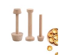 3 Pièces Pâtisserie Tamper, Poussoir à Tartelettes, Tartes En Bois Double Face, Tamper Diy Gâteau Pâtisserie Outils Pour Façonner Tartelettes, Pâte Feuilletée, Mini Quiches, Cheesecakes
