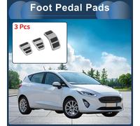 3 Pièces Pédales De Pieds Couvre-Pédales D'Accélérateur Pour Ford Fiesta 2007-2012 En Acier Inoxydable Tons Argentés