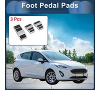 3 Pièces Pédales De Pieds Couvre-Pédales D'Accélérateur Pour Ford Fiesta 2013-2024 En Acier Inoxydable Tons Argentés