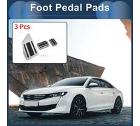 3 Pièces Pédales De Pieds Couvre-Pédales D'Accélérateur Pour Peugeot 508 2012-2014 En Acier Inoxydable Tons Argentés