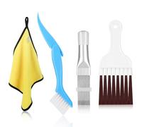 3 Pièces Peigne à Ailettes de Climatiseur, Brosse de Nettoyage Condenseur de Climatiseur, Brosse Nettoyage Condenseur avec Serviette de Nettoyage, Acier Inoxydable Nettoyage Climatisation Brosse