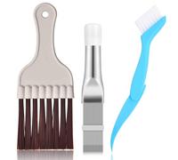 3 Pièces Peigne à Ailettes de Climatiseur Condenseur,Brosse de Nettoyage Climatiseur pour Nettoyage Radiateur, Serpentins de Réfrigérateur,kit Nettoyeur Climatisation,Peigne à Condensateur Nettoyeur