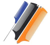 3 Pièces Peigne à Râteau Rétractable à Poignée Acier | Abs et Acier, Massage du Cuir Chevelu, Coiffage Précis, Usage Salon ou Maison, pour Stylistes Couleur Aléatoire