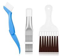 3 Pièces Peigne d'Aileron de Condensateur de Climatiseur, Peigne de Climatiseur Brosse de Nettoyage de Climatiseur de Climatiseur, Outil de Nettoyage des Ailettes de Radiateur en Acier Inoxydable