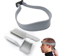 3 Pièces Peigne De Positionnement,Bande De Coupe De Cheveux En Silicone,Pochoir En Silicone Incurvé,Grande V-Peigne Dégradé,Peigne Degrade Homme,Outil De Coiffure Pour Hommes