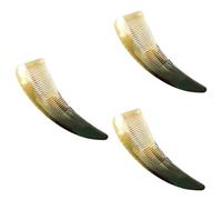 3 Pièces Peigne en corne hair charms hair toppers peignes en os pour la coiffure des femmes Peigne de coiffure outils de coiffure peigne à cheveux en corne de boeuf peigne démêlant HAPINARY