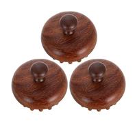 3 Pièces Peigne Gua Sha en Bois 28 Dents Marron | Design Ergonomique à Prise en Main, Finition Lisse Antistatique, Détente au Bureau et Soins Méridiens
