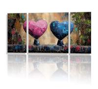 3 Pièces Peinture Numero Adulte, Abstrait Amour Peinture par Numéro, avec Pinceaux Bricolage Peintures Kits, Loisir Creatif Débutants, Décoration Murale de la Maison 30x60cm (Sans Cadre) y1s-642
