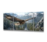 3 Pièces Peinture Numero Adulte - DIY Aigle Peinture par Numero Adultes, Inclure Acrylique et Pinceau, Loisirs Activités Numéro D'art Artisanales Paint by Numbers, Paysage, 60x120cm Sans Cadre 0q-177