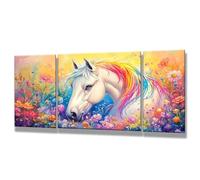3 Pièces Peinture Numero Adulte - DIY Licorne Peinture par Numero Adultes, Inclure Acrylique et Pinceau, Loisirs Activités Numéro D'art Artisanales Paint by Numbers, Fleur ( 40x80cm Sans Cadre ) 0q-78