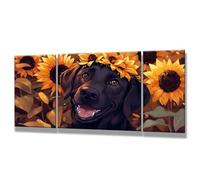 3 Pièces Peinture Numero Adulte - DIY Plante Peinture par Numero Adultes, Inclure Acrylique et Pinceau, Loisirs Activités Numéro D'art Artisanales Paint by Numbers, Chien ( 40x80cm Sans Cadre ) 0q-461