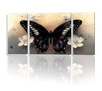 3 Pièces Peinture Numero Adulte, Fleur Papillon Peinture par Numéro, avec Pinceaux Bricolage Peintures Kits, Loisir Creatif Débutants, Décoration Murale de la Maison 30x60cm (Sans Cadre) y1s-615