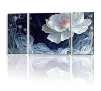 3 Pièces Peinture Numero Adulte, Rêve Fleur Peinture par Numéro, avec 3- Pinceaux Bricolage Peintures Kits, Loisir Creatif Débutants, Décoration Murale de la Maison 30x60cm (Sans Cadre) y1s-593