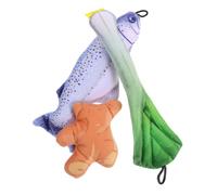 3 Pièces Peluche Poisson pour Chaton, Herbe à Chat, Papier Bruissant | Texture Douce, Doux Dents, Aide à Canaliser les Comportements, pour Chats D’intérieur Anxieux ou Actifs
