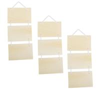 3 Pièces Pendentif Inachevé en Bois pour Garçon et Filles