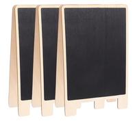 3 Pièces Petit Tableau Noir en Bois de Cèdre Double Face | Socle Stable, Écriture Recto Verso, Usage Bureau et Hôtel, Étiquettes de t Avis