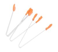 3 Pièces Petites Pinces Alimentaires Mini et Silicone | Pince à Glaçons, Embouts Anti-rayures, Design Simple, pour Pâtisseries, Bar, Garçon Fille