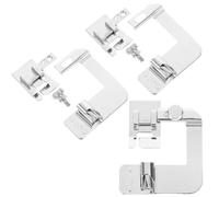 3 Pièces Pied Ourleur Réglable, Finition Professionnelle | Acier Inoxydable Argenté, pour Tissus Déco et Vêtements, Usage Maison, pour Couturières Expérimentées
