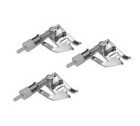 3 Pièces Pied Presseur de Rechange en Métal, Argenté | Bords Surfilés, pour Fermetures Éclair et Tissus Fins, Usage DIY et Couture de Vêtements