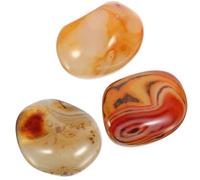 3 Pièces Pierre D'agate Irrégulière Sardonyx, Naturelle Polie | Reiki, Équilibrage des Chakras, Décoration de Mariage et Terrariums, Format Compact pour Créations et Couleur Aléatoire