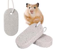 3 Pièces Pierre de broyage minérale Pour dents de rongeurs Jouet à mâcher Animaux de compagnie Hamster Écureuil Jouet à Ronger pour Lapin Hamster Petits Rongeurs Chinchilla Cochon d'Inde Perroquet