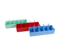 3 Pièces Pilulier Compartimenté Multi-grilles en ABS pour Tri des Remède | Quatre Séparateurs Amovibles, Bord Surélevé, Surface Lisse Antiadhésive, Format Compact Empilable, Usage Domestique
