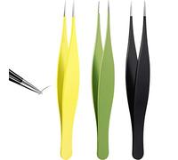 3 Pièces Pince à Épiler pour Poils Incarnés Dissolvant de Points Noirs en Acier Inoxydable Pince à Épiler de Précision à Sourcils et Éclats