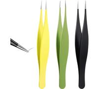 3 Pièces Pince À Épiler Pour Poils Incarnés Dissolvant De Points Noirs En Acier Inoxydable Pince À Épiler De Précision À Sourcils Et Éclats