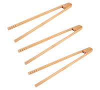 3 Pièces Pince de Cuisine en Bois avec Rainures 30 cm | Antidérapant, Réutilisable, Résistant à La Chaleur pour Saucisses, Pain, Steaks, Cuisine, Salades, Grillades et BBQ