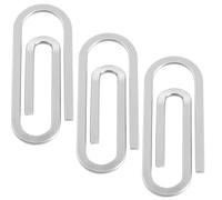 3 Pièces Pince de Fixation Papier en Acier Inoxydable Argenté | Clips de Fixation Solides, Structure Ferme, Usage École et Bureau, pour Lettres et Copies