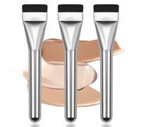 3 Pièces Pinceaux Masqu, Pinceaux Maquillage Ultra Fins, Pinceau Fond de Teint Plat, Brosse D'Applicateur de Masque Facial Pinceaux de Maquillage Souple, pour L'application Visage Yeux Crème ou DIY