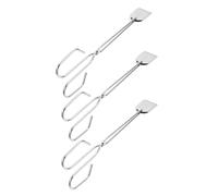 3 Pièces Pinces à Bûches en Fer, Manipulation Sûre du Bois | Argenté, Levier Pratique, pour Foyer et Cuisson au Grill, Accessoire Utile pour Bûches et Charbon